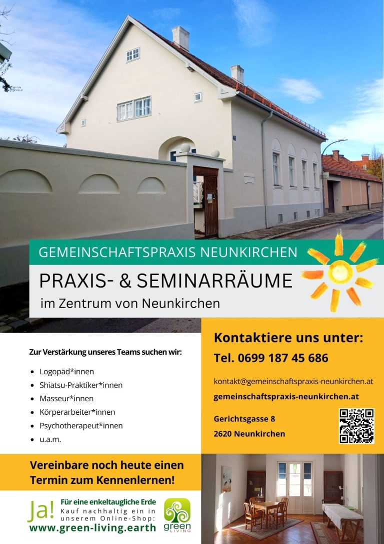 Plakat: Praxisräume im Gesundheitszentrum Neunkirchen zu vermieten